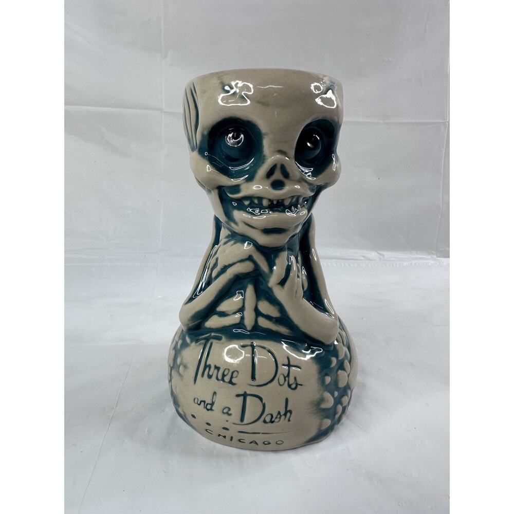 Three Dots and a Dash Fijian Mermaid Tiki Mug Blue Thor & Tiki Farm Halloween